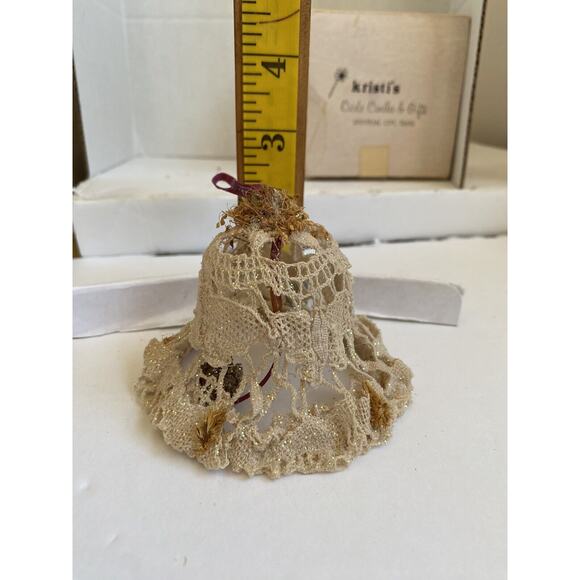 Vintage Handmade Starched Crochet Bell 2.5” Ornament From Kristi’s Gifts Texas - Picture 14 of 14